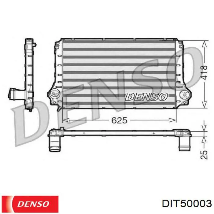 Интеркулер DIT50003 Denso