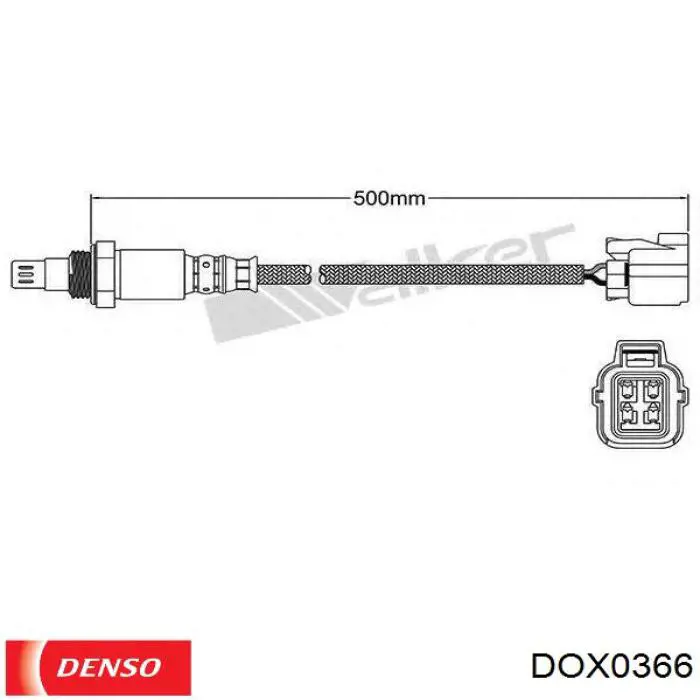DOX0366 Denso Лямбда-зонд, датчик кислорода до катализатора