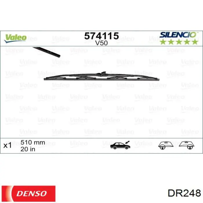  Limpa-pára-brisas de vidro traseiro Audi A3 hatchback (8P1) (2003 - 2012) 