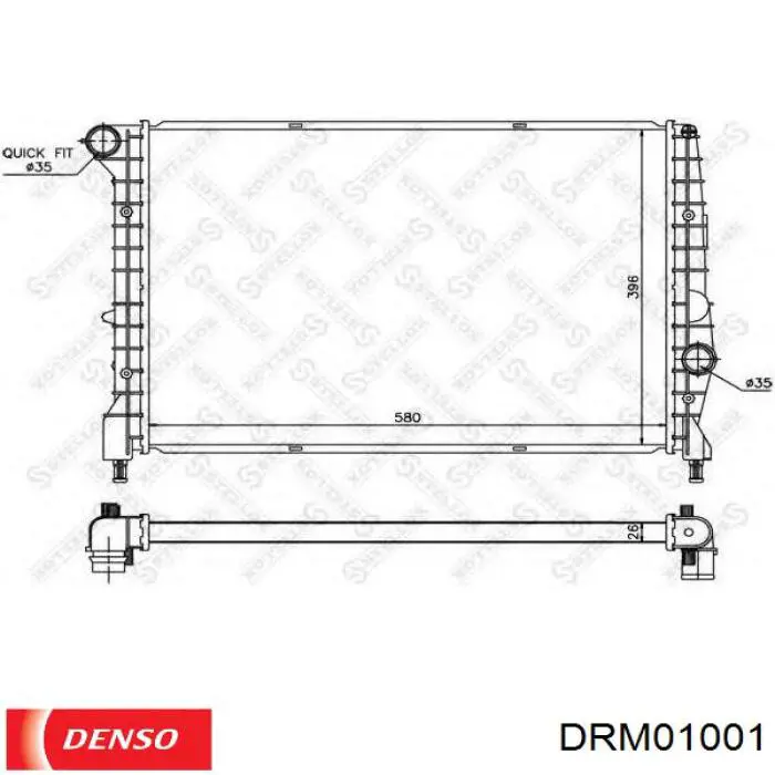 Радиатор охлаждения Denso DRM01001