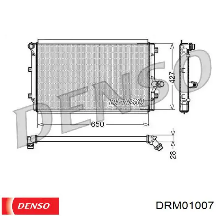Радиатор охлаждения двигателя Denso DRM01007 цена, от 116.68 USD