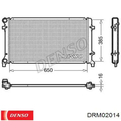 DRM02014 Denso Радиатор основной