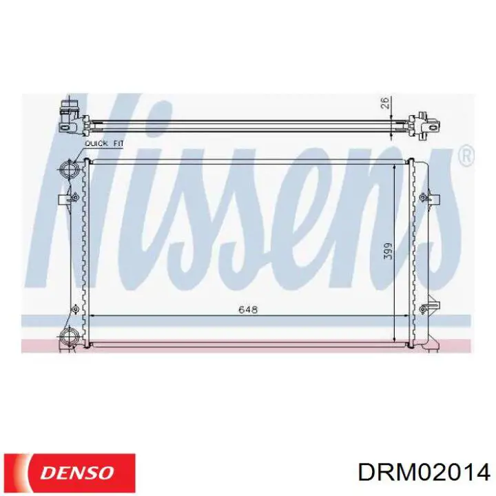 Купить DRM02014 Denso Радиатор водяной