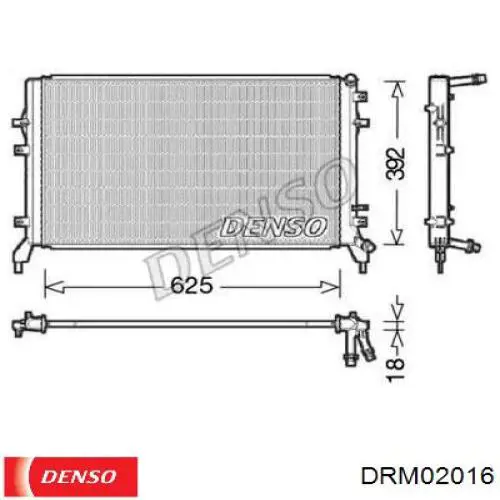 Радиатор DRM02016 Denso