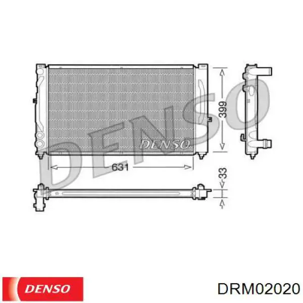 DRM02020 Denso радиатор