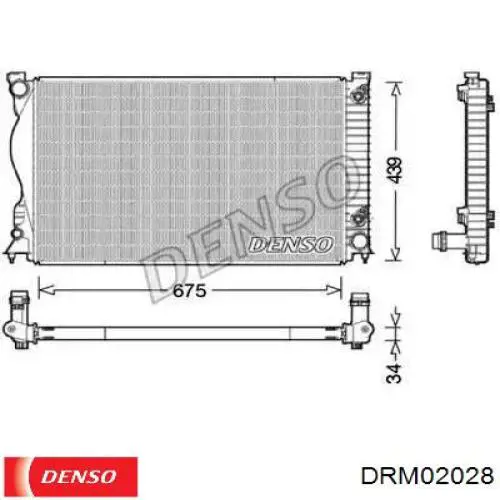 Радиатор DRM02028 Denso