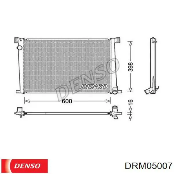 Радиатор DRM05007 Denso