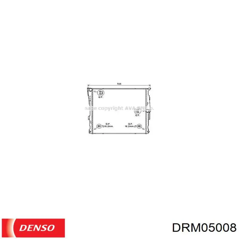Радиатор охлаждения двигателя Denso DRM05008 цена, от 178.43 USD