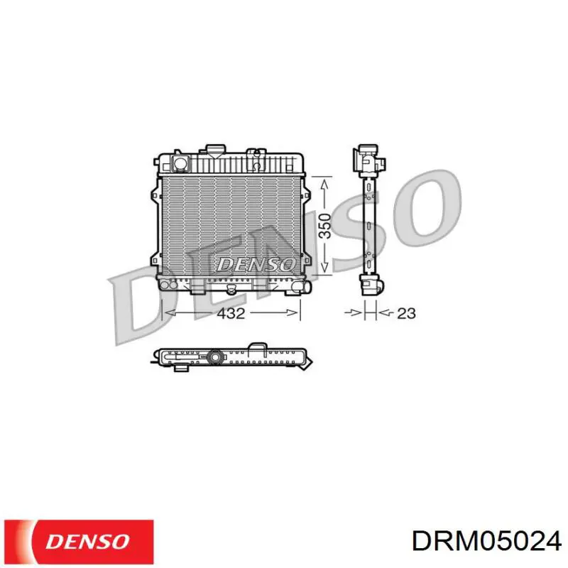 Радиатор охлаждения двигателя Denso DRM05024 цена, от 174.66 USD
