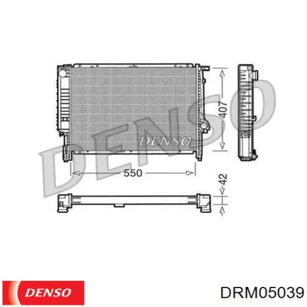 DRM05039 Denso радиатор