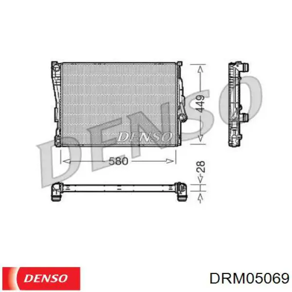 DRM05069 Denso радиатор