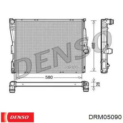 DRM05090 Denso радиатор