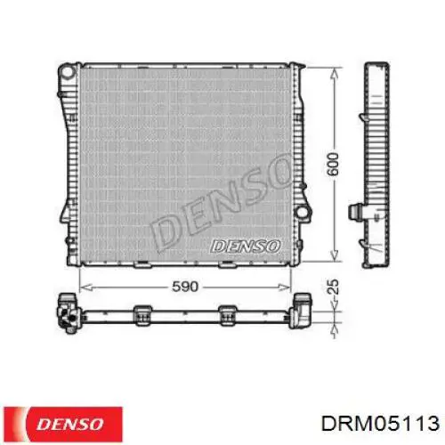 Радиатор DRM05113 Denso