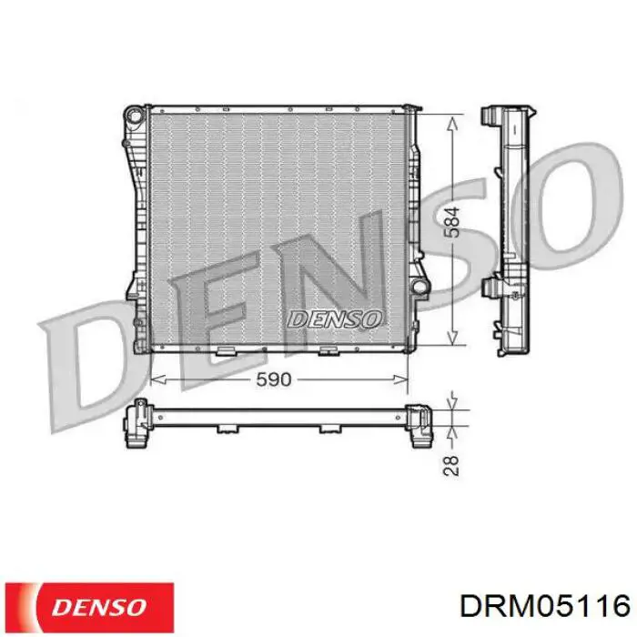 DRM05116 Denso радиатор