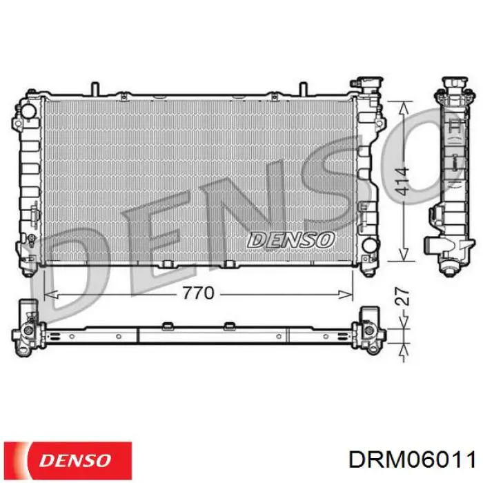 Radiador refrigeración del motor DRM06011 Denso