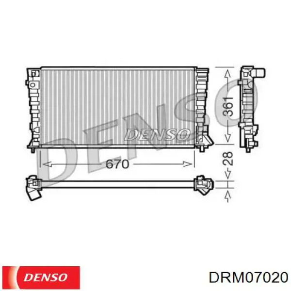 DRM07020 Denso радиатор