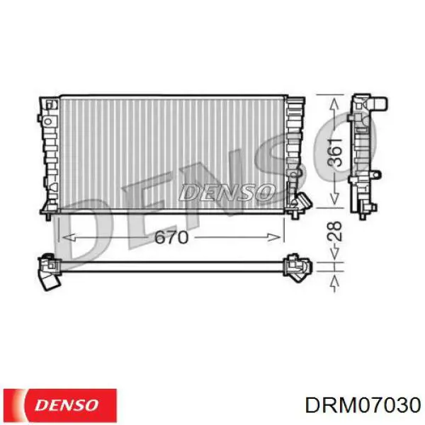 DRM07030 Denso радиатор