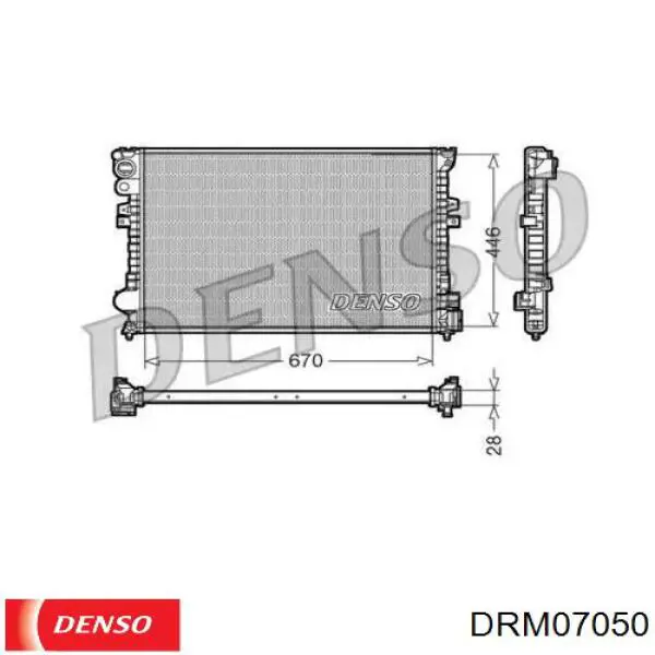 DRM07050 Denso радиатор