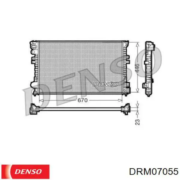 Радиатор DRM07055 Denso