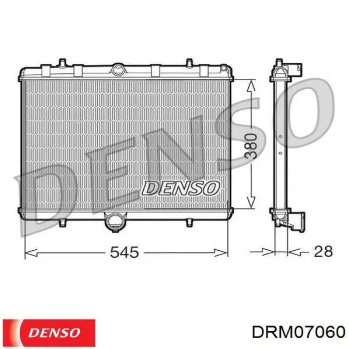 Radiador refrigeración del motor DRM07060 Denso