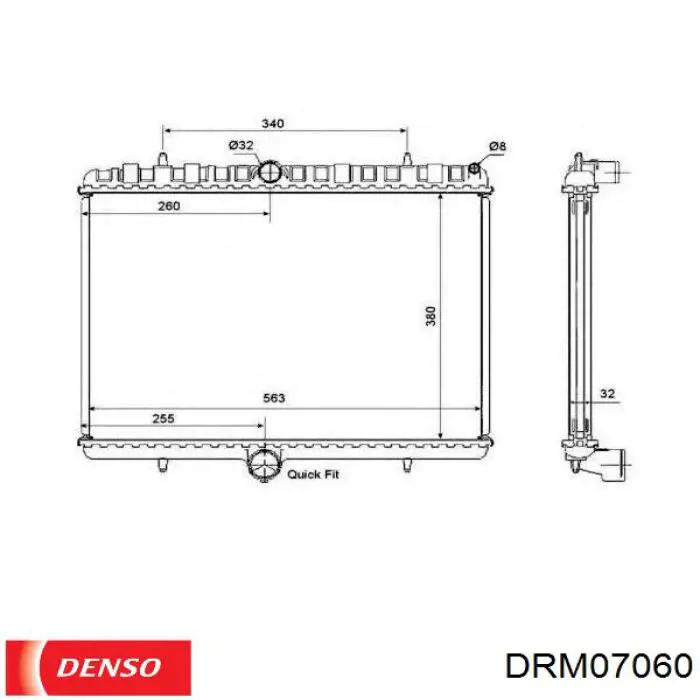Радиатор охлаждения двигателя Denso DRM07060 цена, от 82.62 USD