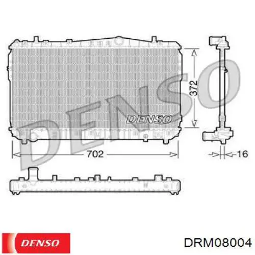 DRM08004 Denso радиатор