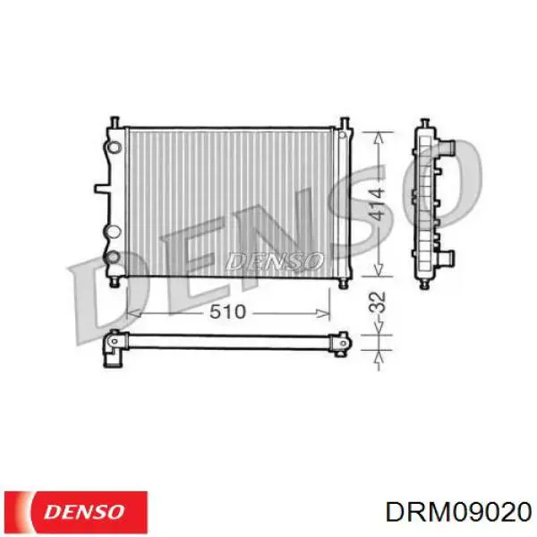 DRM09020 Denso радиатор