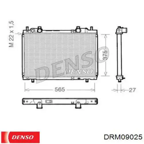 Радиатор DRM09025 Denso