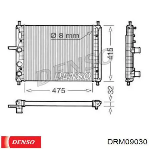 Радиатор DRM09030 Denso