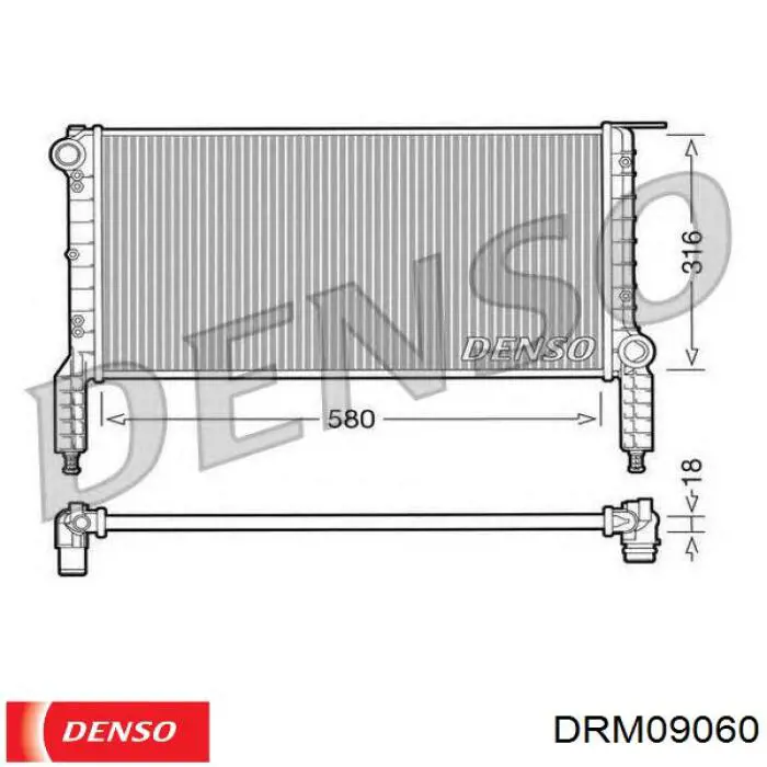 DRM09060 Denso Радиатор основной