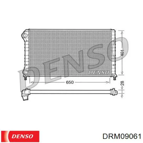 Радиатор охлаждения двигателя Denso DRM09061 цена, от 59.32 USD