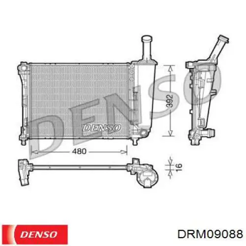 Радиатор DRM09088 Denso