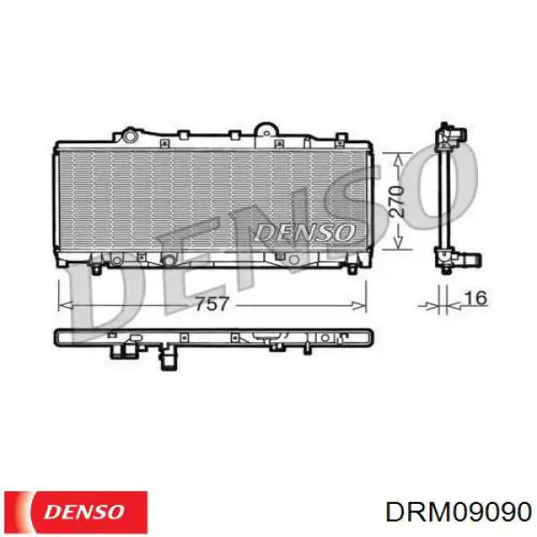 Радиатор DRM09090 Denso