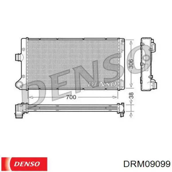 Радиатор DRM09099 Denso