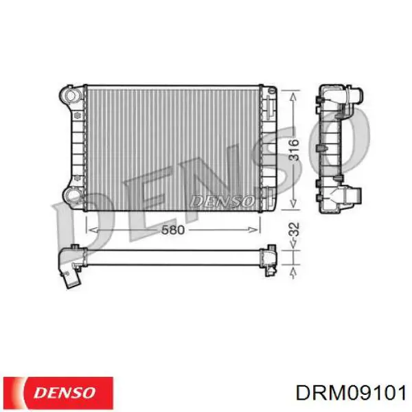 DRM09101 Denso радиатор