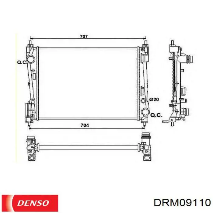 Радиатор DRM09110 Denso