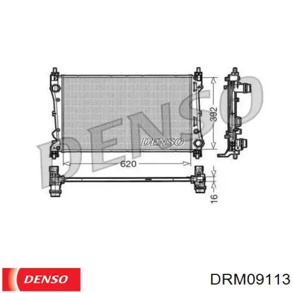 Радиатор охлаждения двигателя Denso DRM09113 цена, от 100.64 USD