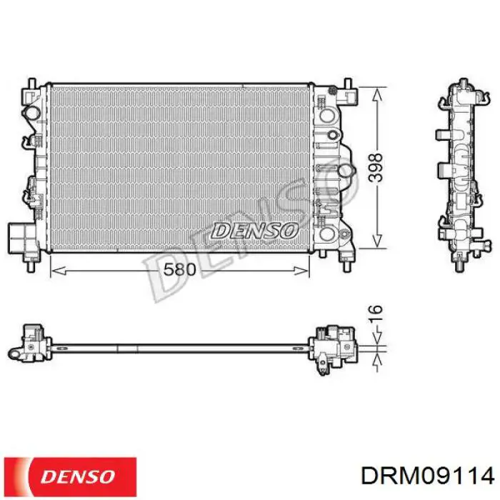 Радиатор DRM09114 Denso