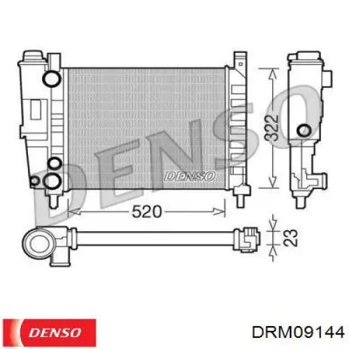 Радиатор DRM09144 Denso