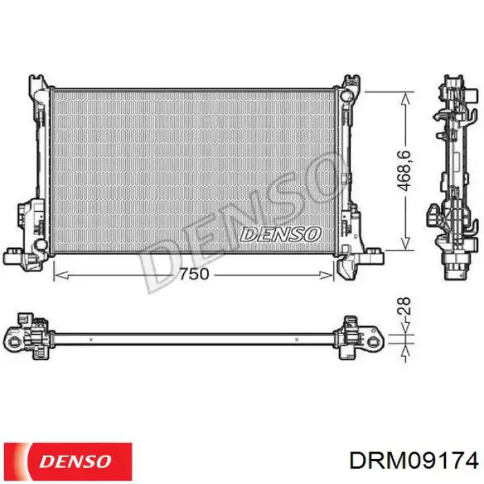 DRM09174 Denso Радиатор основной