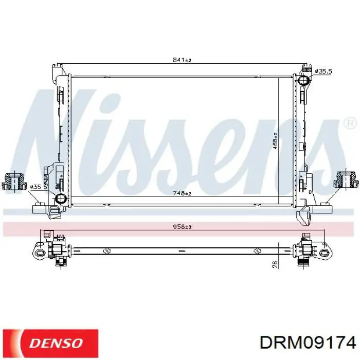 Радіатор охолодження двигуна DRM09174 Denso