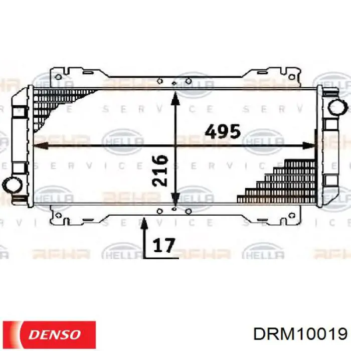 Радиатор DRM10019 Denso