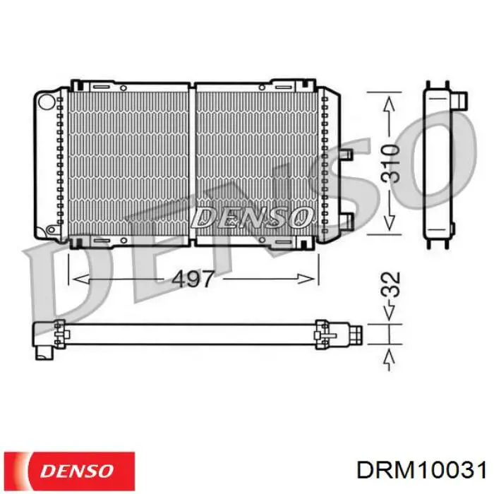 DRM10031 Denso радиатор