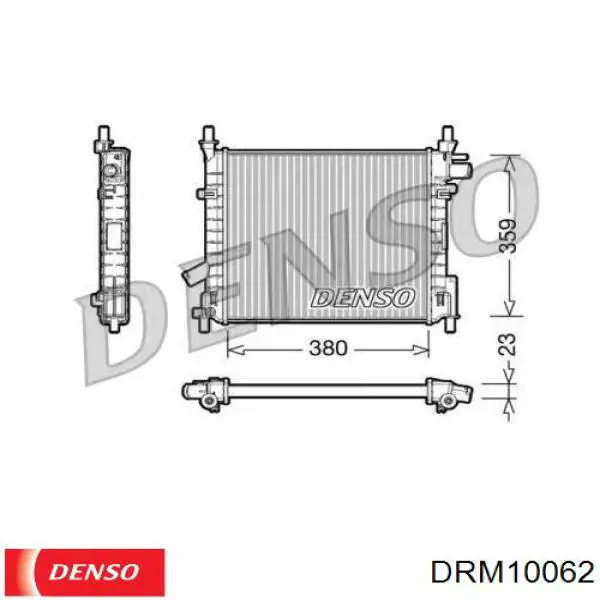 DRM10062 Denso радиатор