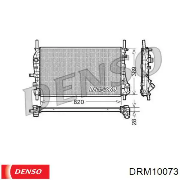 DRM10073 Denso радиатор