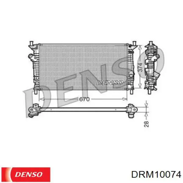 DRM10074 Denso радиатор