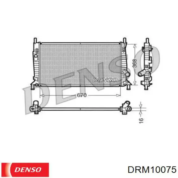 DRM10075 Denso Радиатор основной