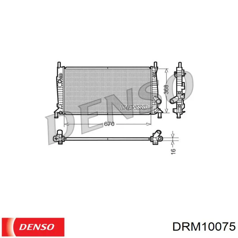 DRM10075 Denso радиатор