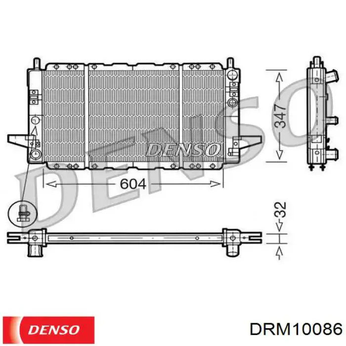 DRM10086 Denso радиатор