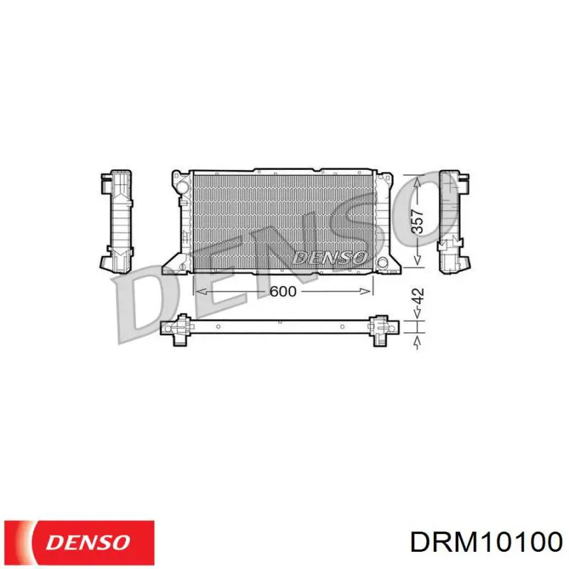 Купить DRM10100 Denso Радиатор водяной